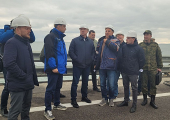 Марат Хуснуллин снова на Крымском мосту